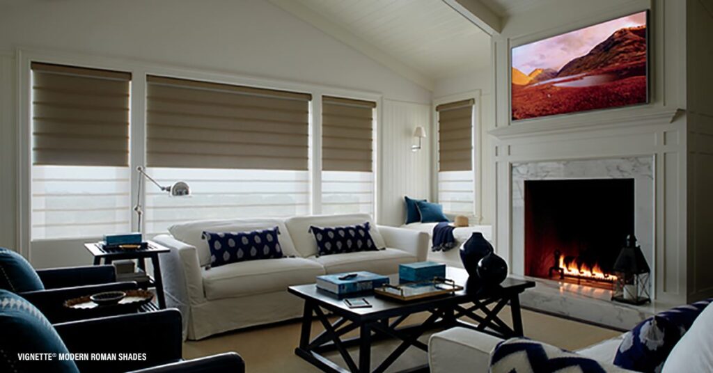 Modern roman shades