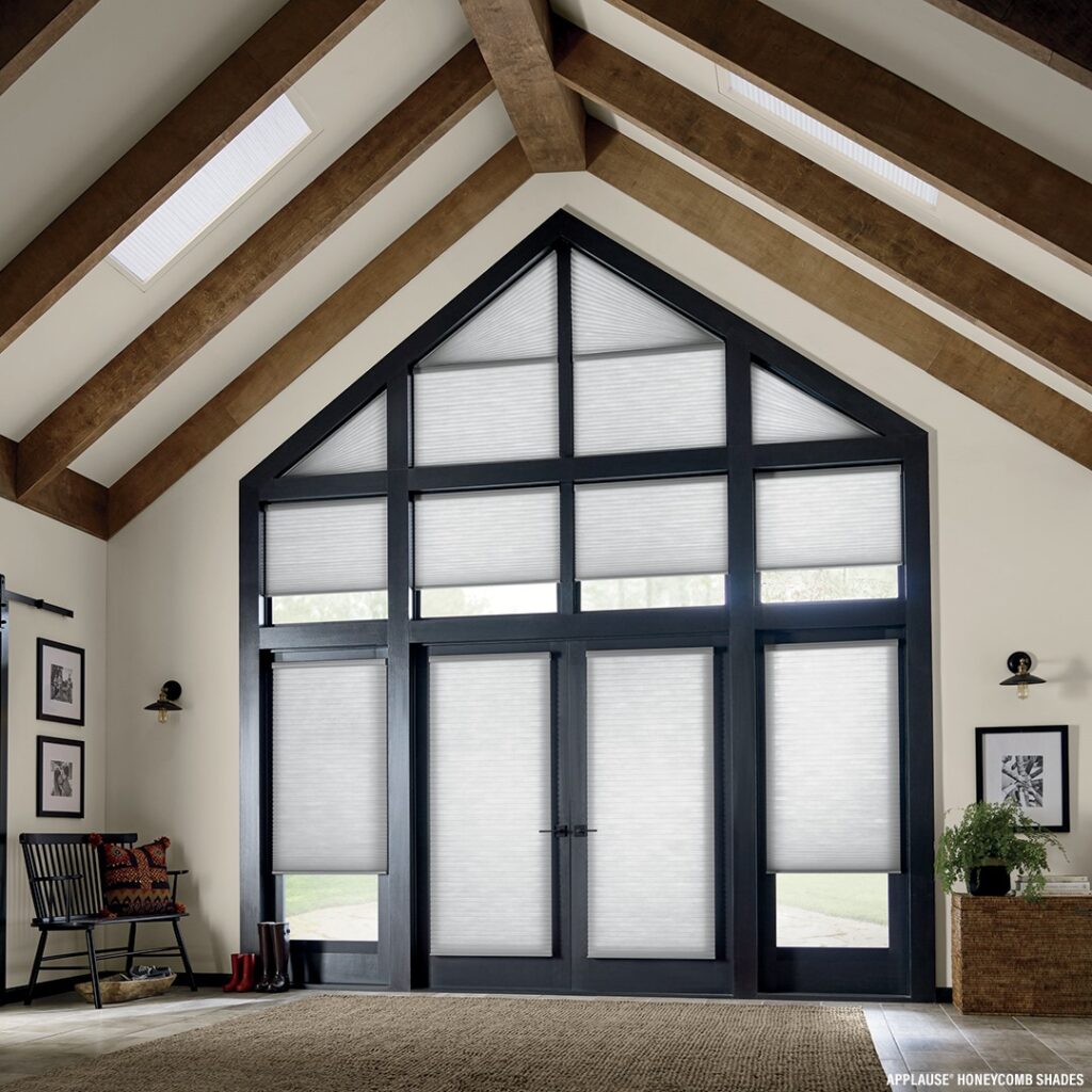 Honeycomb Shades for Front Entrance